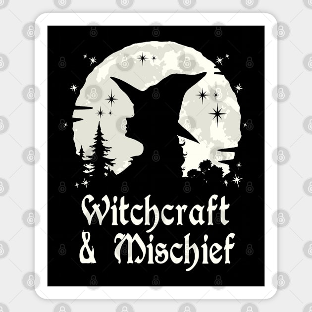 Wicca Witchcraft and Mischief Magnet by ShirtFace